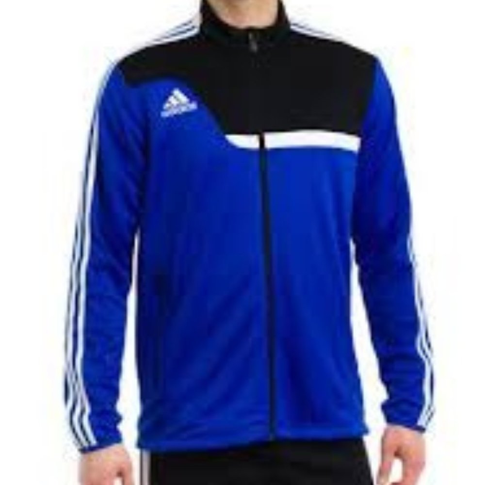 Adidas Zip Up Blue w/ Stripes Size L